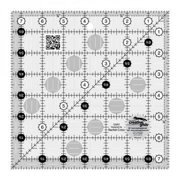 Creative Grids Quilt Ruler 7-1/2in Square # CGR7  Notion - StoryQuilts.com
