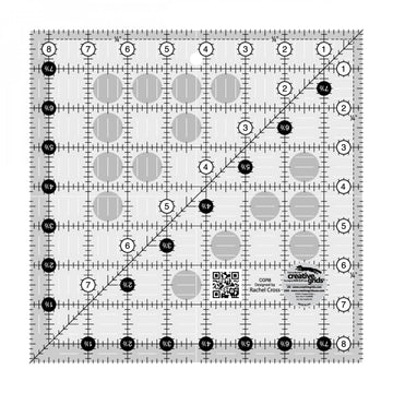 Creative Grids Quilt Ruler 8-1/2in Square # CGR8  Notion - StoryQuilts.com