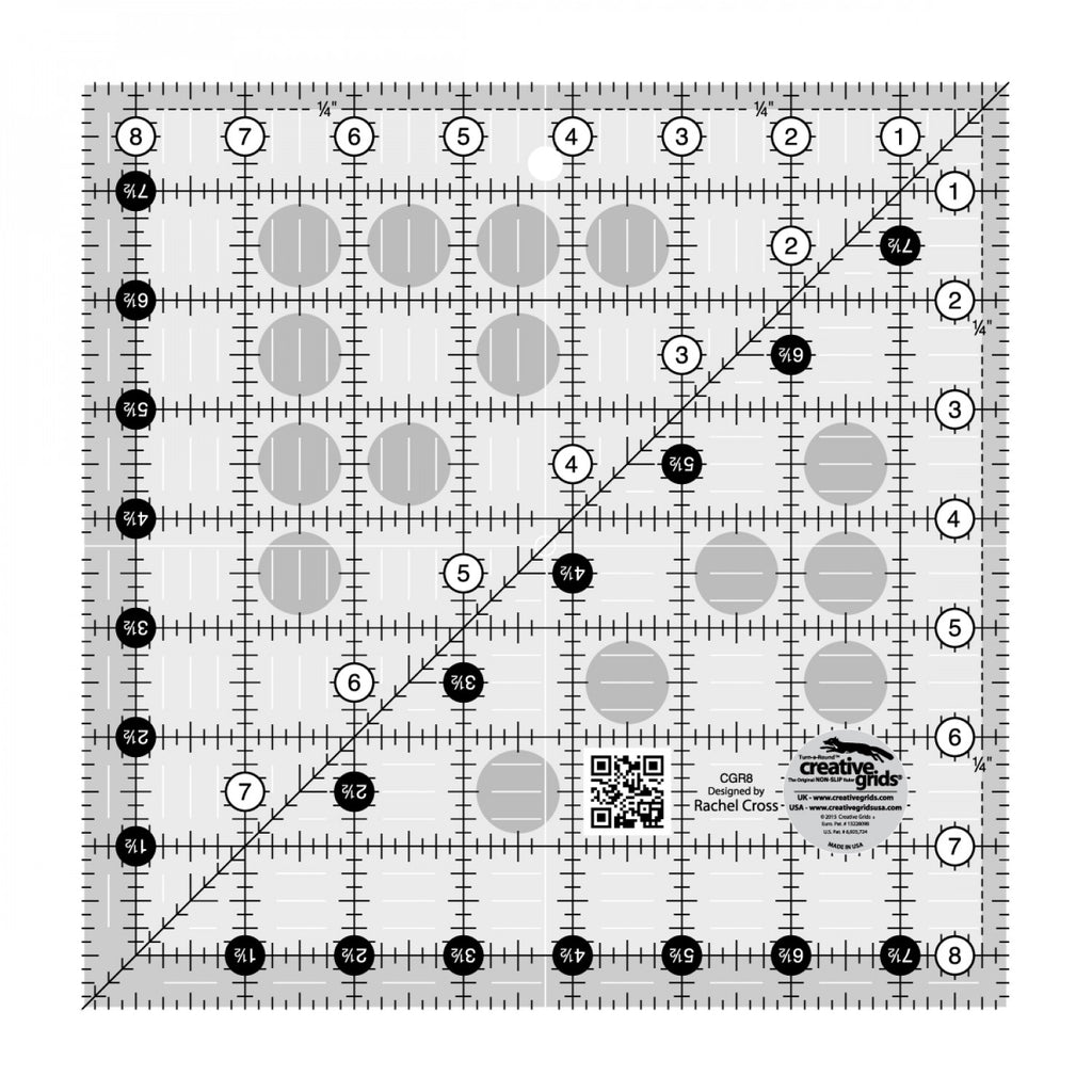 Creative Grids Quilt Ruler 8-1/2in Square # CGR8