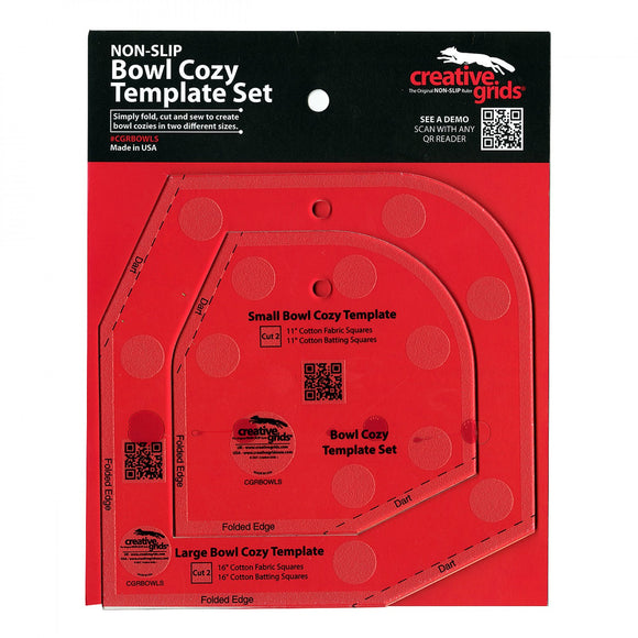 Creative Grids Bowl Cozy Template Set with Batting