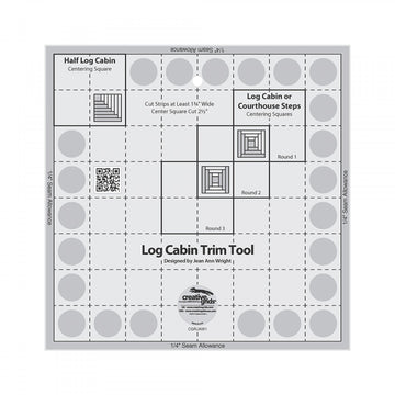 Creative Grids Log Cabin Trim Tool for 8in Finished Blocks Quilt Ruler CGRJAW1  Notion - StoryQuilts.com