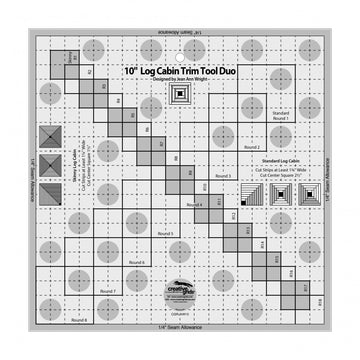 Creative Grids 10in Log Cabin Trim Tool Duo CGRJAW10  Notion - StoryQuilts.com