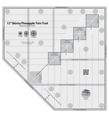 Creative Grids 12in Skinny Pineapple Trim Tool CGRJAW12  Notion - StoryQuilts.com