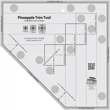 Creative Grids Pineapple Trim Tool for 6, 8 or 10in Finished Blocks CGRJAW3  Notion - StoryQuilts.com