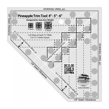 Creative Grids Pineapple Trim Tool Mini Quilt Ruler CGRJAW3MINI  Notion - StoryQuilts.com