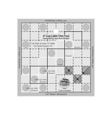 Creative Grids 4in Log Cabin Trim Tool Quilt Ruler CGRJAWMN4  Notion - StoryQuilts.com