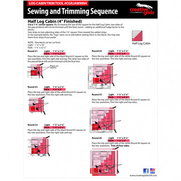 Creative Grids 4in Log Cabin Trim Tool Quilt Ruler CGRJAWMN4  Notion - StoryQuilts.com