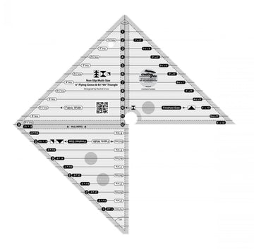 Creative Grids 6in Flying Geese & 45 90 Degree Triangle Quilt Ruler CGRMSFG4590  Notion - StoryQuilts.com