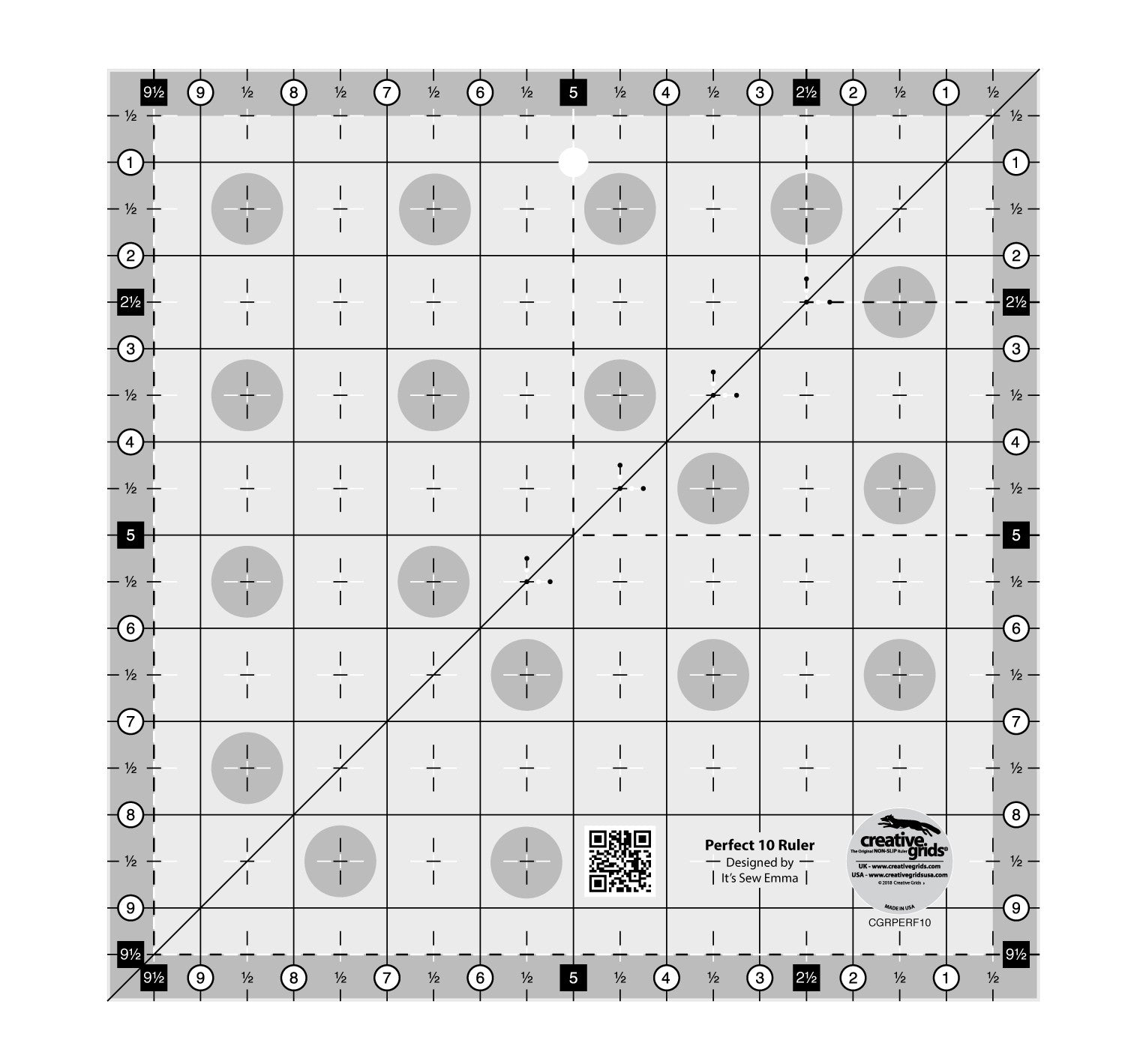 Creative Grids Perfect 10 Ruler. CGRPERF10