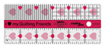 Creative Grids I Love My Quilt Friends Mini Quilt Ruler 2-1/2in x 6in  Notion - StoryQuilts.com