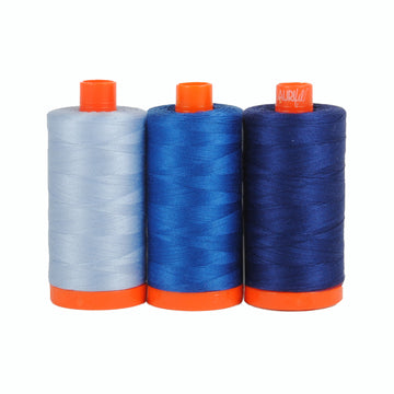 Color Builder 3pc Set Como Blue  Thread - StoryQuilts.com