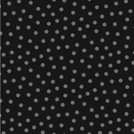 Charcoal Random Dot  Fabric - StoryQuilts.com