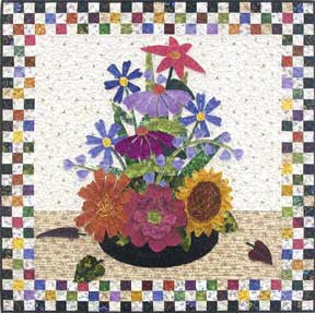 Checkerboard Bouquet  Pattern - StoryQuilts.com