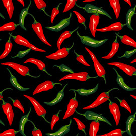 Chili Peppers 1 yd Cuts