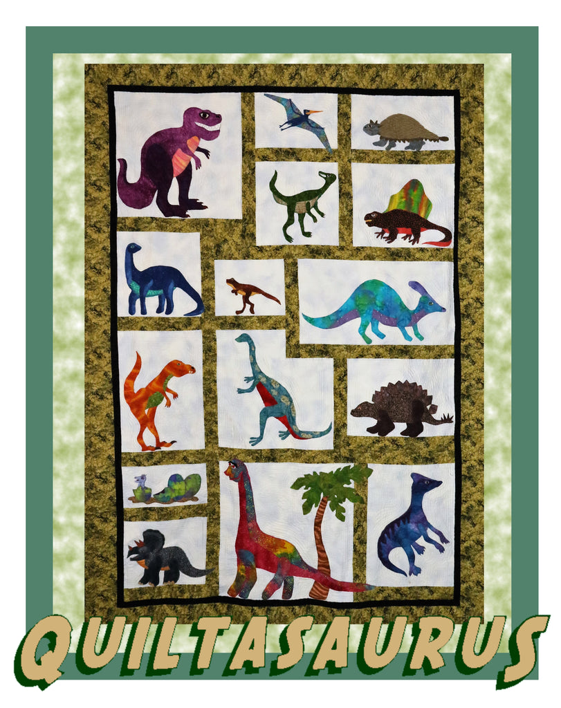 Quiltasaurus  Pattern - StoryQuilts.com
