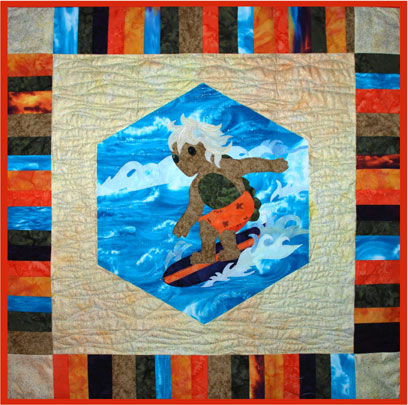 Turtle Surfs Up  Pattern - StoryQuilts.com