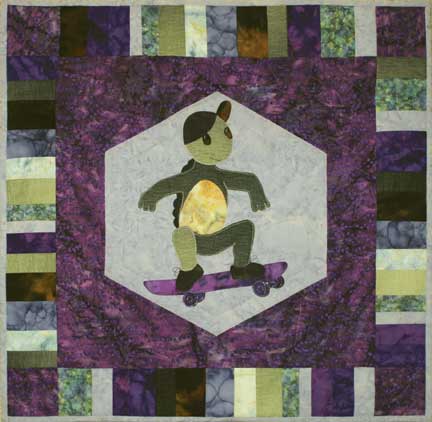 Turtle Catching Air  Pattern - StoryQuilts.com