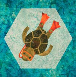 Turtle Snorkler  Pattern - StoryQuilts.com