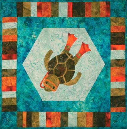 Turtle Snorkler  Pattern - StoryQuilts.com