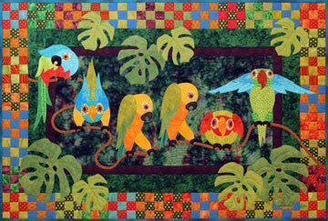 Spelling Beasts - Parrots  Pattern - StoryQuilts.com