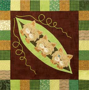 Podcats - Garden Patch Cats  Pattern - StoryQuilts.com