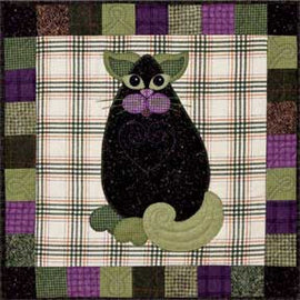 Eggplant Purr-mesan - Garden Patch Cats  Pattern - StoryQuilts.com