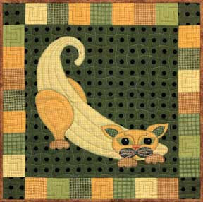 Bananna Cat - Garden Patch Cats  Pattern - StoryQuilts.com