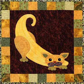 Bananna Cat - Garden Patch Cats  Pattern - StoryQuilts.com