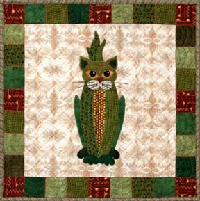 Cobby Cat - Garden Patch Cats  Pattern - StoryQuilts.com