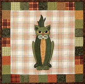Cobby Cat - Garden Patch Cats  Pattern - StoryQuilts.com