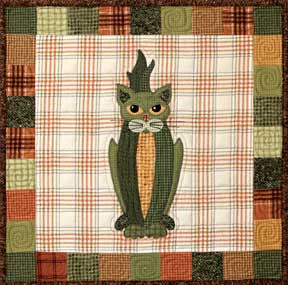 Cobby Cat - Garden Patch Cats  Pattern - StoryQuilts.com