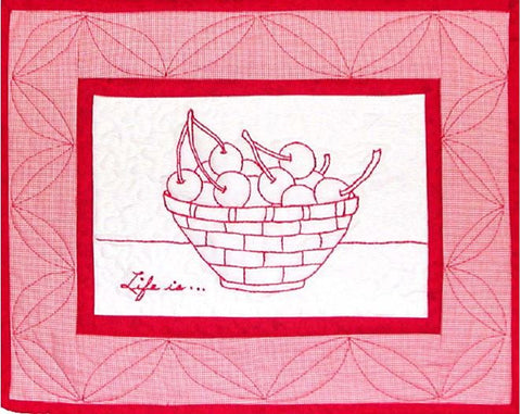 Life Is . . . - Redwork  Pattern - StoryQuilts.com