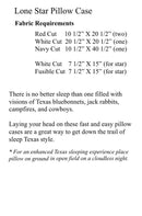 Lone Star Pillow Case  Pattern - StoryQuilts.com