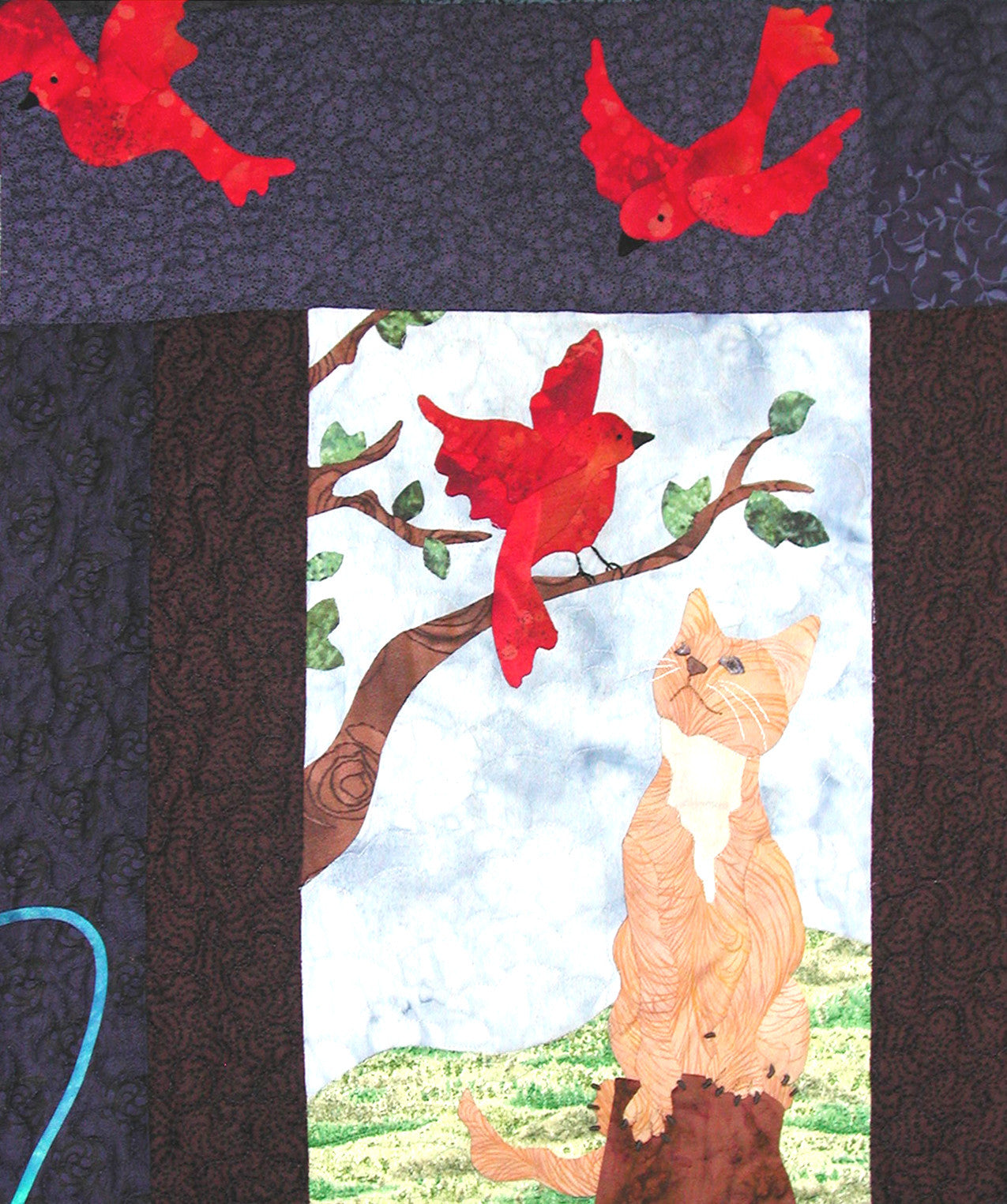 Wednesday's Cat - Block 3  Pattern - StoryQuilts.com