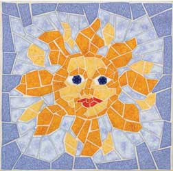 Mosaic Sun  Pattern - StoryQuilts.com