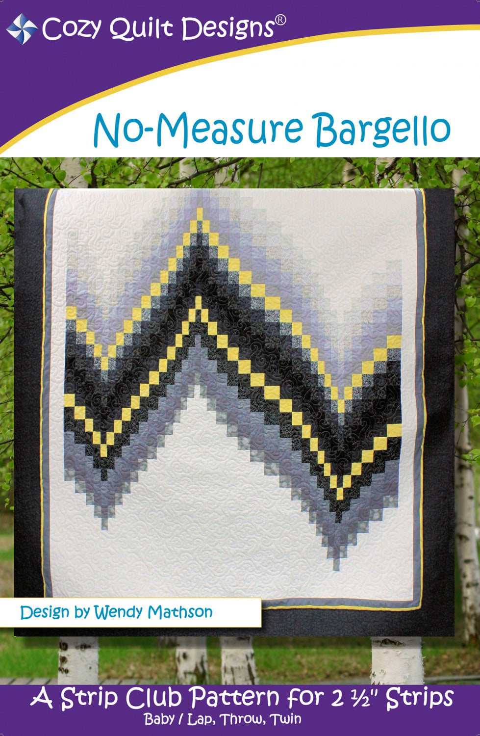 Cozy Strip Club - No-Measure Bargello  Pattern - StoryQuilts.com