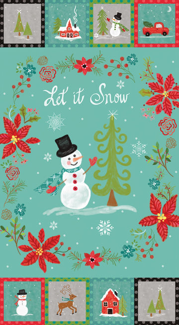 Snowed In 24in Panel  Fabric - StoryQuilts.com