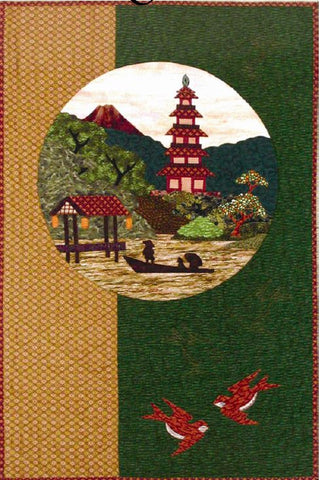 Postcards from Japan -Pagoda  Pattern - StoryQuilts.com