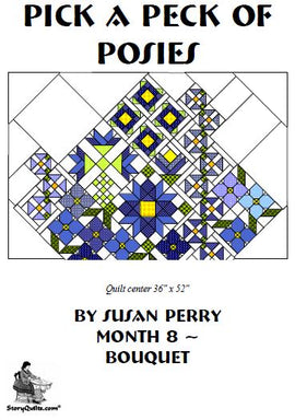 Pick a Peck of Posies  8 - Bouquet Assembly  Pattern - StoryQuilts.com