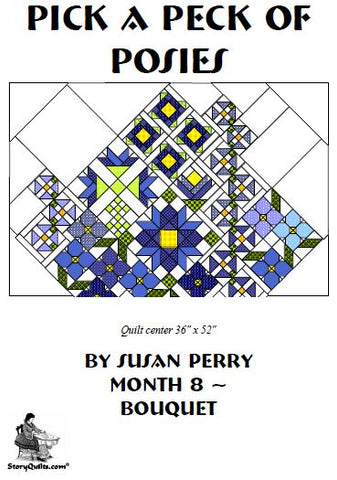 Pick a Peck of Posies  8 - Bouquet Assembly  Pattern - StoryQuilts.com