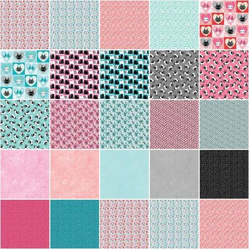 10 in Squares Purrfect Cats, 42pcs/bundle  Fabric - StoryQuilts.com