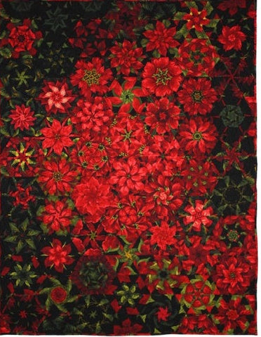 Poinsettia Millefiori Quilt Kit with 60 degree 8 1/2" Ruler