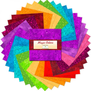 5in Squares Magic Colors 42pcs/bundle  Fabric - StoryQuilts.com