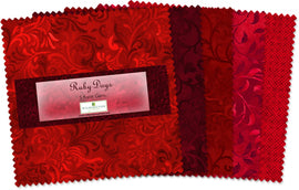 5 inch Squares Ruby Days 42 pcs