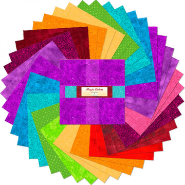 10 in Squares Magic Colors 42 pcs per bundle  Fabric - StoryQuilts.com