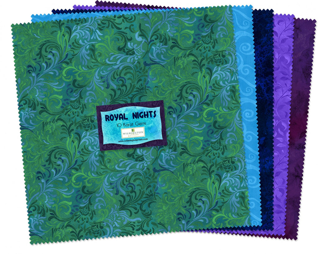 Essential Gens Royal Nights 10 in Squares  Fabric - StoryQuilts.com