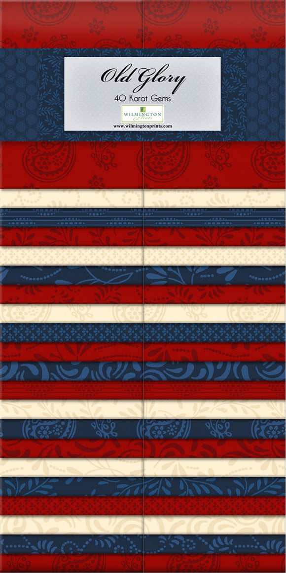 2-1/2 in Strips Essential Gems Old Glory 40pcs  Fabric - StoryQuilts.com
