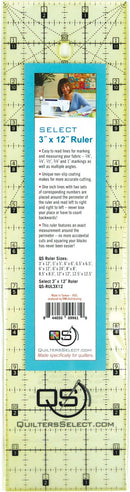 Non-Slip Ruler 3in x 12in QS-RUL3x12-1
