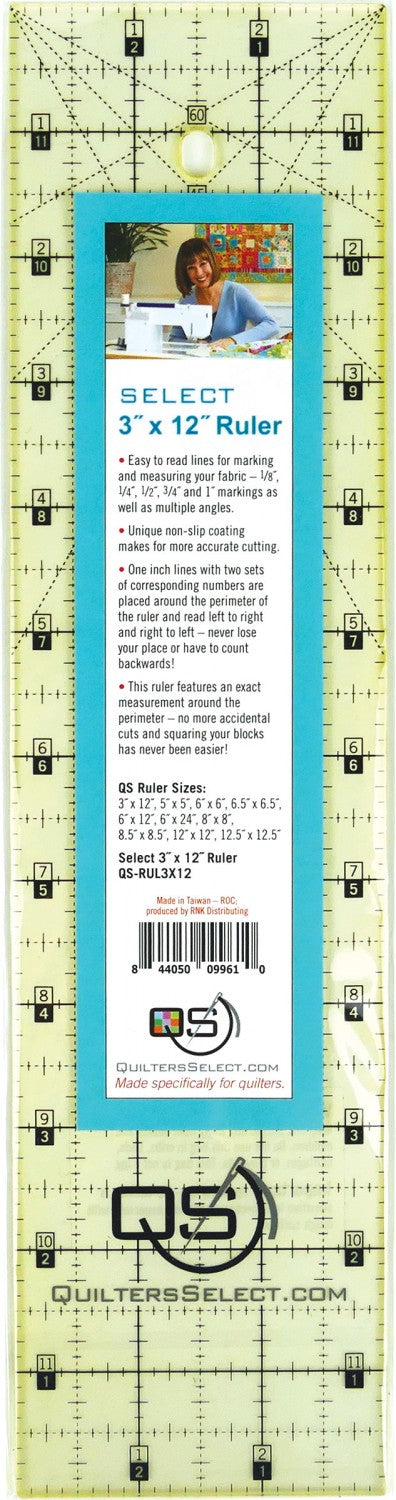 Non-Slip Ruler 3in x 12in QS-RUL3x12