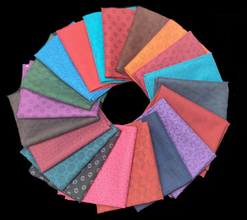 20 Rich Tonal Blender Fat Quarters  Fabric - StoryQuilts.com